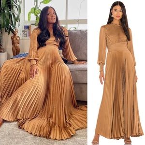 A.L.C. Leah II Maxi Dress Gown in Toffee Brown Size 4